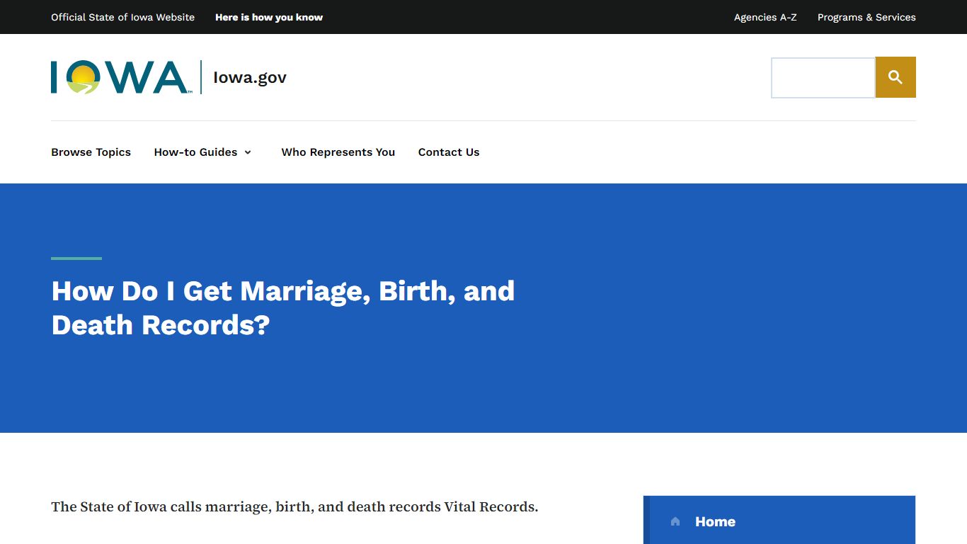 Get Marriage, Birth, and Death Records | Iowa.gov